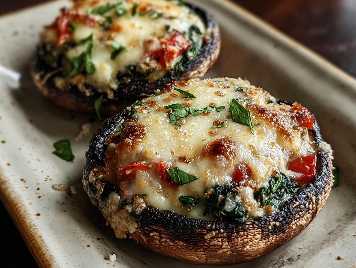 Amazing 4 Stuffed Portobello Mushrooms - Stuffed Portobello Mushrooms - additional detail