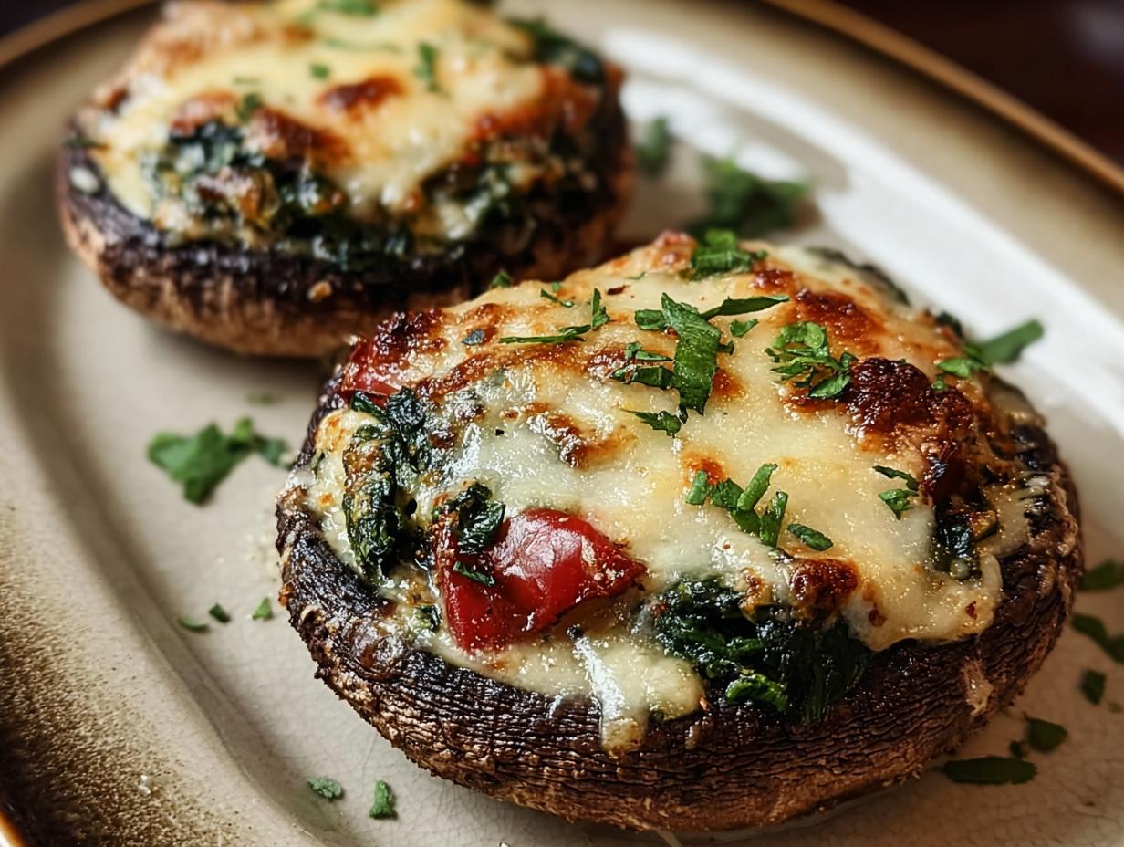 Amazing 4 Stuffed Portobello Mushrooms - Stuffed Portobello Mushrooms - additional detail