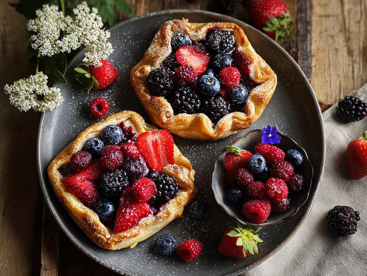 Summer Berry Mini Galettes: 1 Flaky Crust Secret - Summer Berry Mini Galettes - additional detail