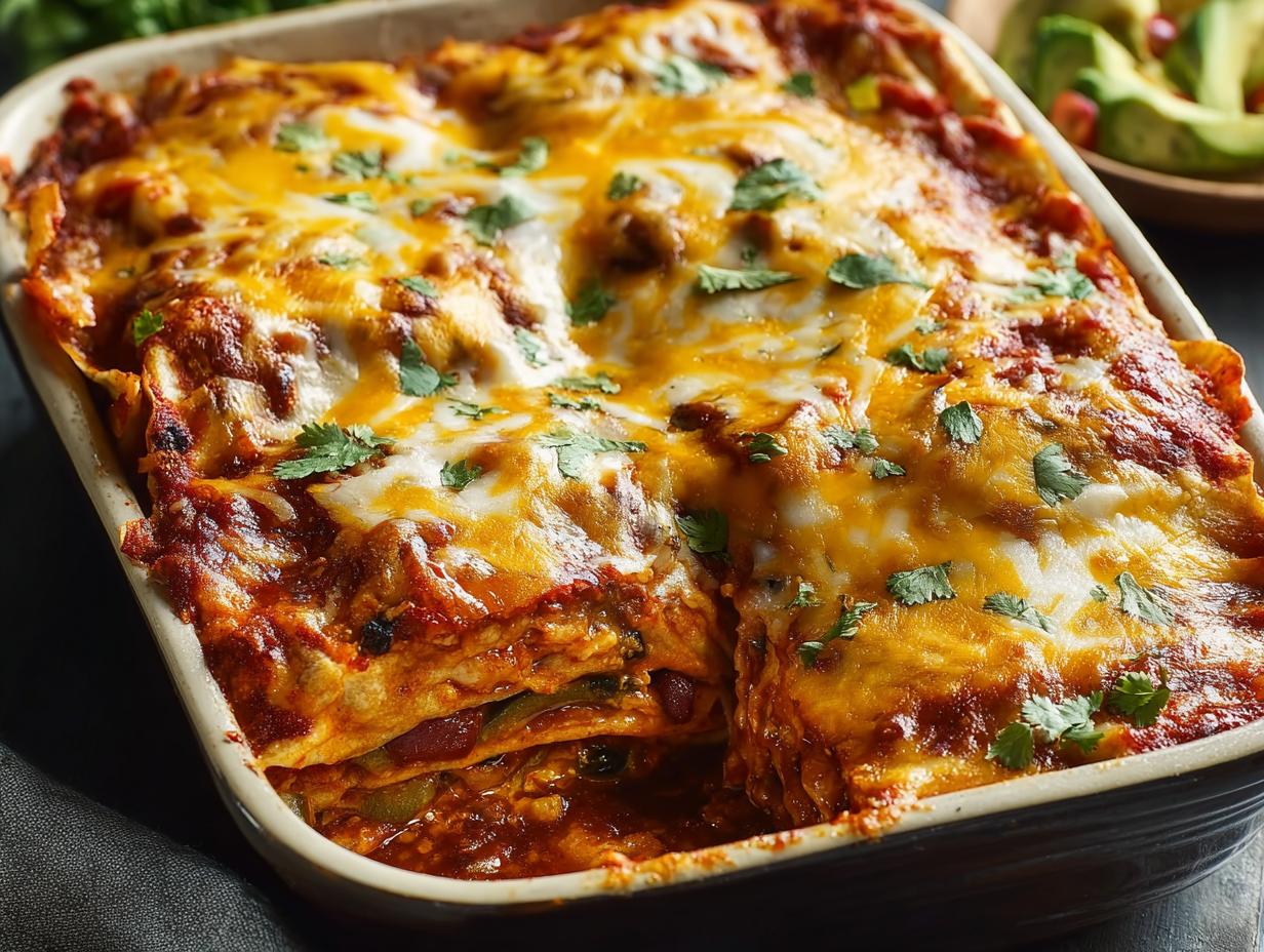Amazing Vegetarian Enchilada Casserole in 20 Mins - Vegetarian Enchilada Casserole - additional detail