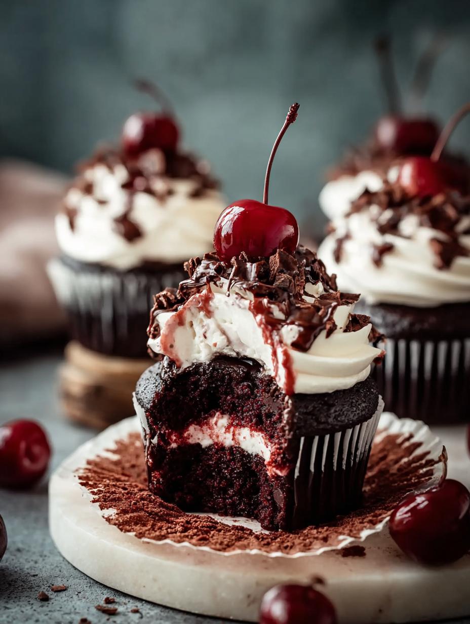 Black Forest Cupcakes: 1 Amazing Recipe - Black Forest Cupcakes - main visual representation