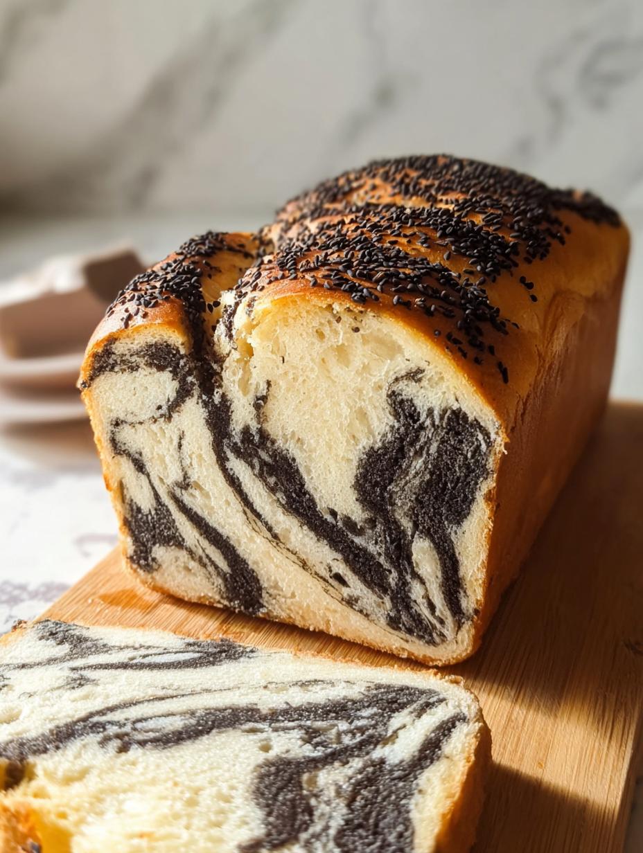 Black Sesame Marble Milk Bread: Heavenly Taste