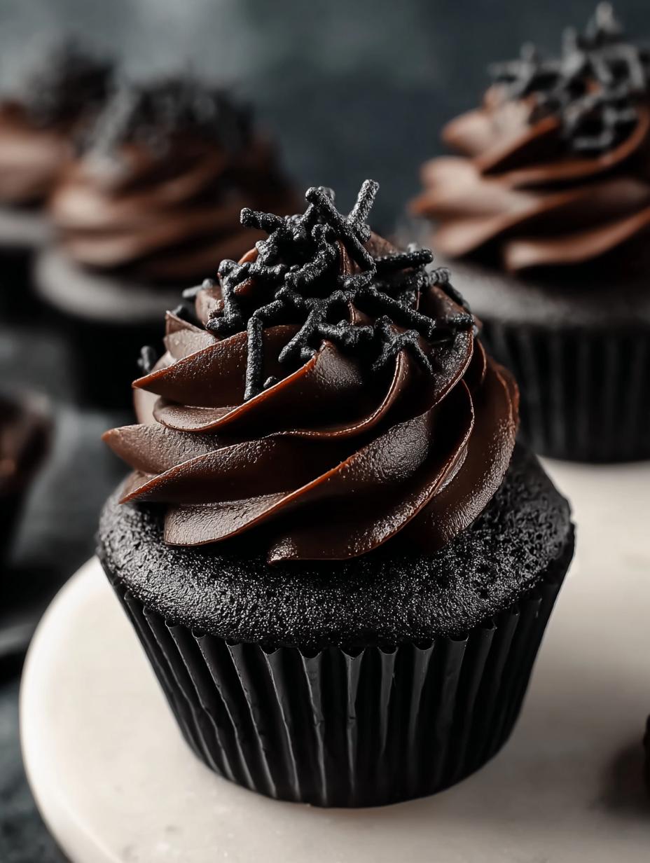 Black Velvet Cupcakes: 12 Heavenly Treats - Black Velvet Cupcakes - additional detail