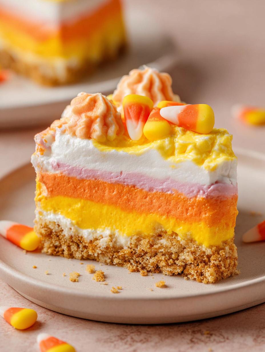 Candy Corn Lush Bake: 1 Amazing Fall Treat - Candy Corn Lush Bake - additional detail