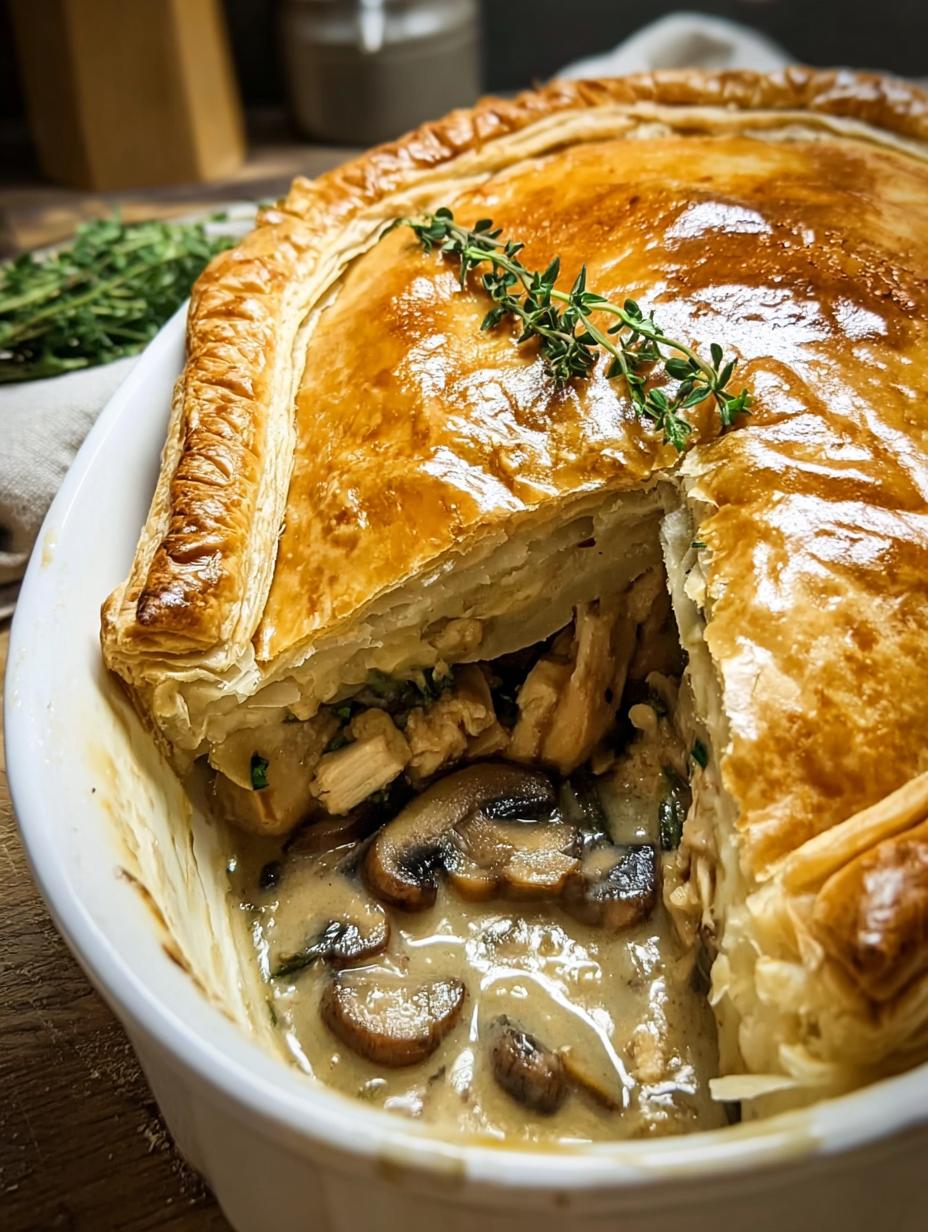 Delicious Chicken Mushroom Pie: 1 Amazing Recipe - Chicken Mushroom Pie - main visual representation