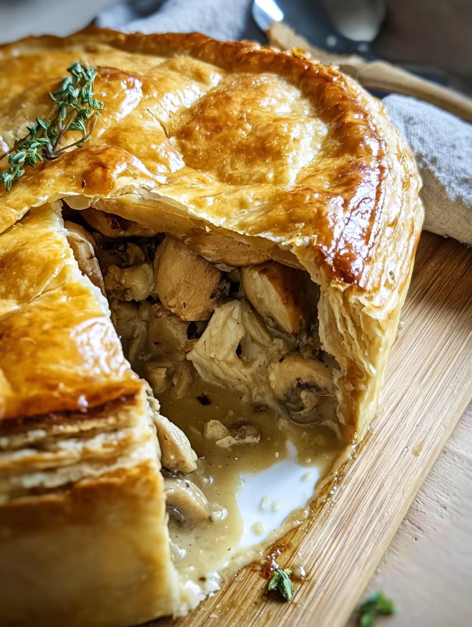 Delicious Chicken Mushroom Pie: 1 Amazing Recipe - Chicken Mushroom Pie - additional detail