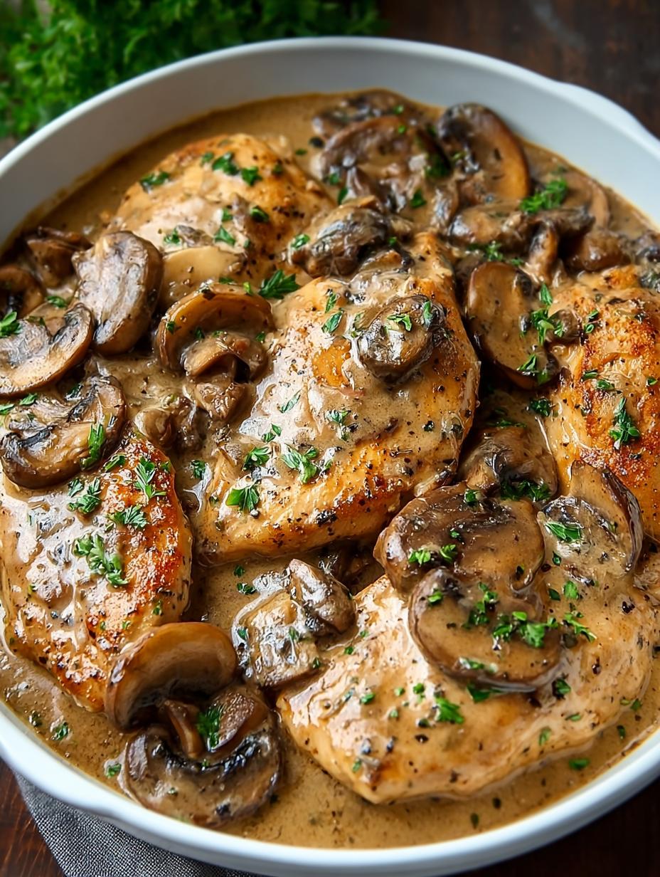 Creamy Chicken Mushroom Skillet: 30 Min Comfort