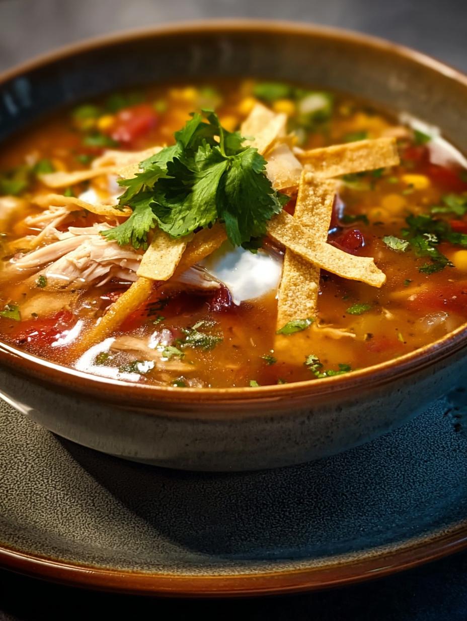 Perfect Chicken Tortilla Soup Crockpot 1-Pot Meal - Chicken Tortilla Soup Crockpot - additional detail