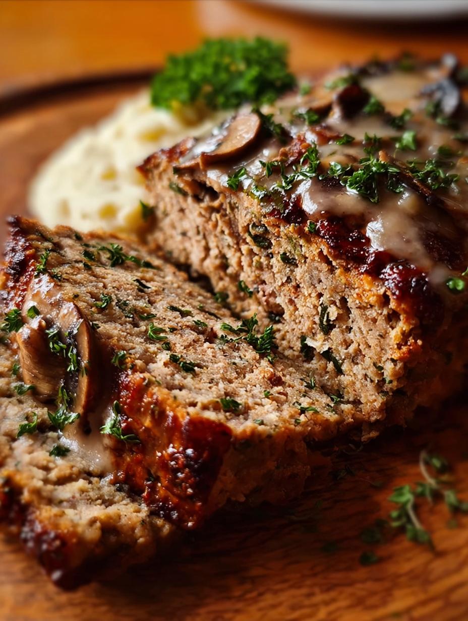 Creamy Mushroom Meatloaf: 1 Amazing Meal