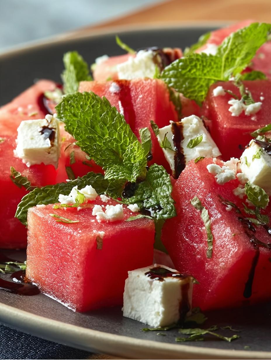 Amazing 5 Ingredient Watermelon Feta Salad - Ingredient Watermelon Feta Salad - additional detail