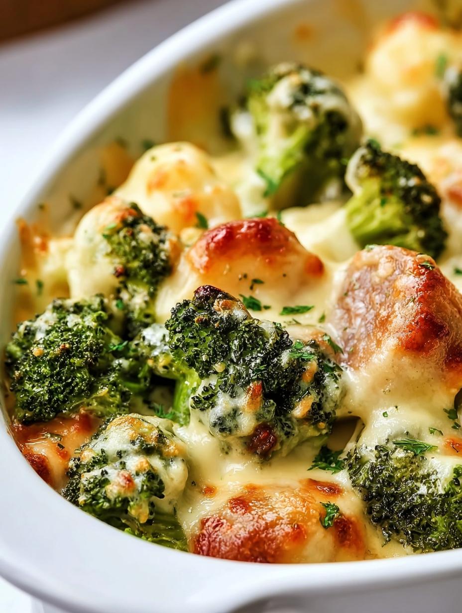 Keto Broccoli Cauliflower Gratin