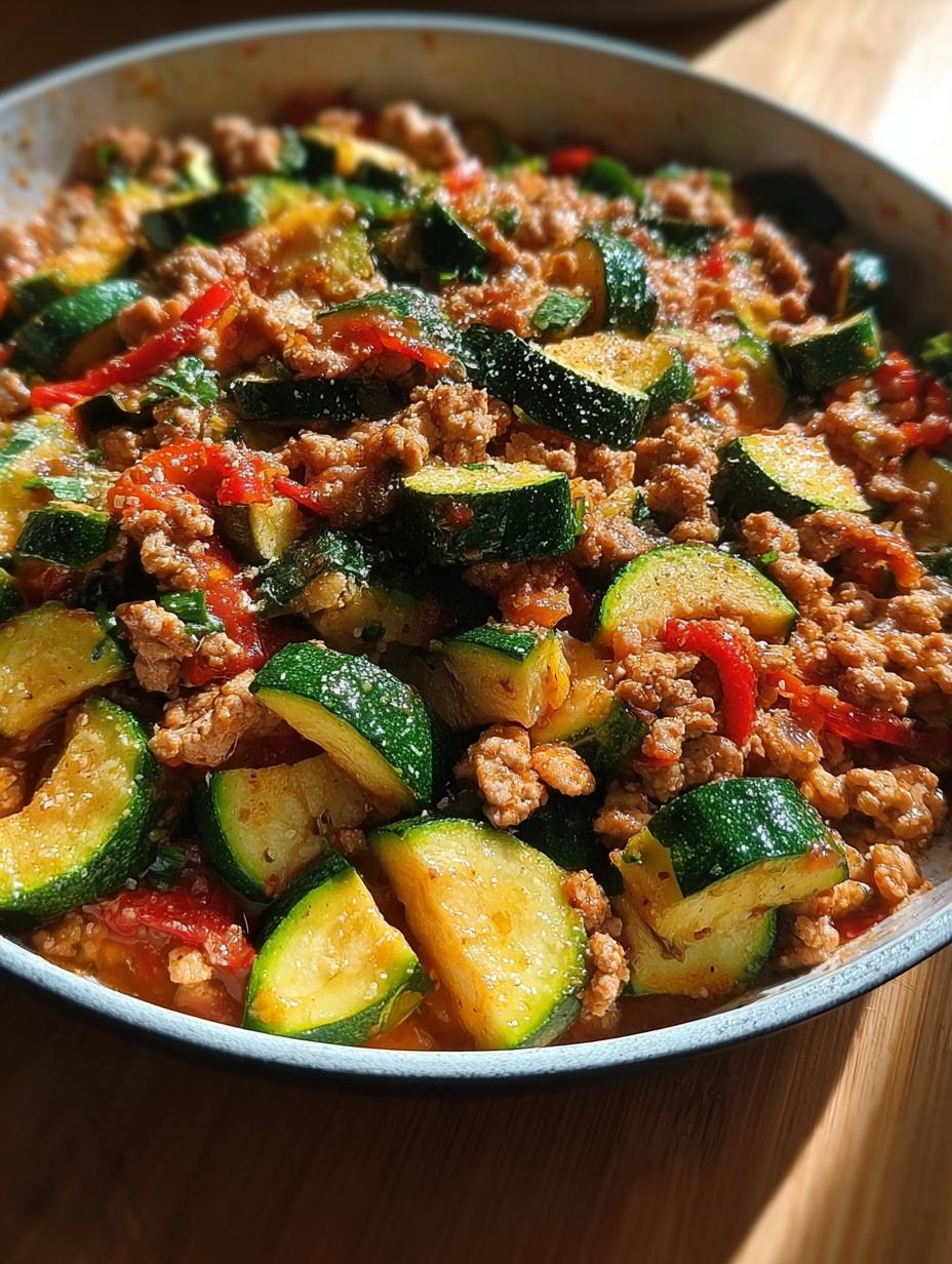 Low Carb Dinner Ground: 1 EASY Turkey Zucchini Skillet - Low Carb Dinner Ground - additional detail