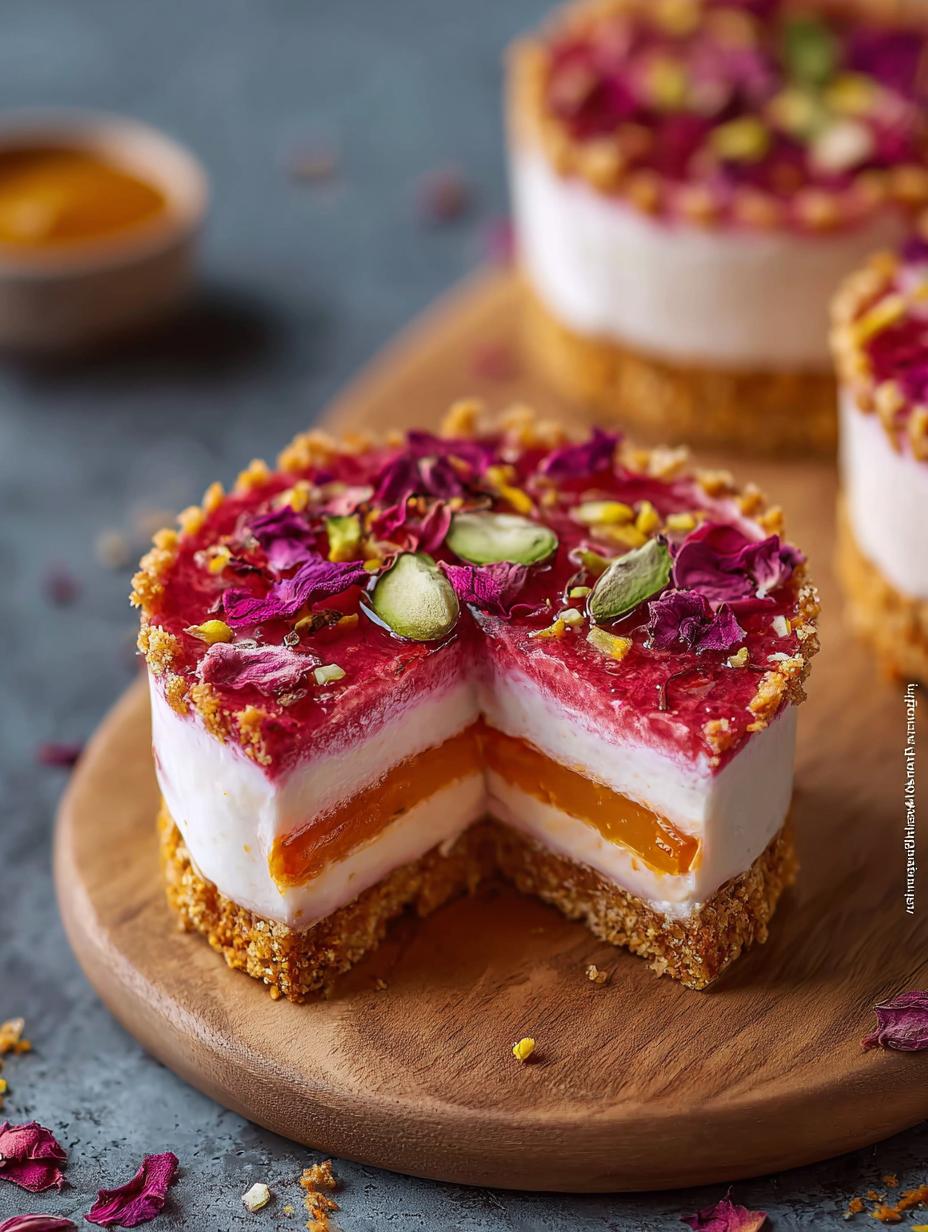 Motichoor Tart Rose Shrikhand: 1 Easy Dessert - Motichoor Tart Rose Shrikhand - main visual representation