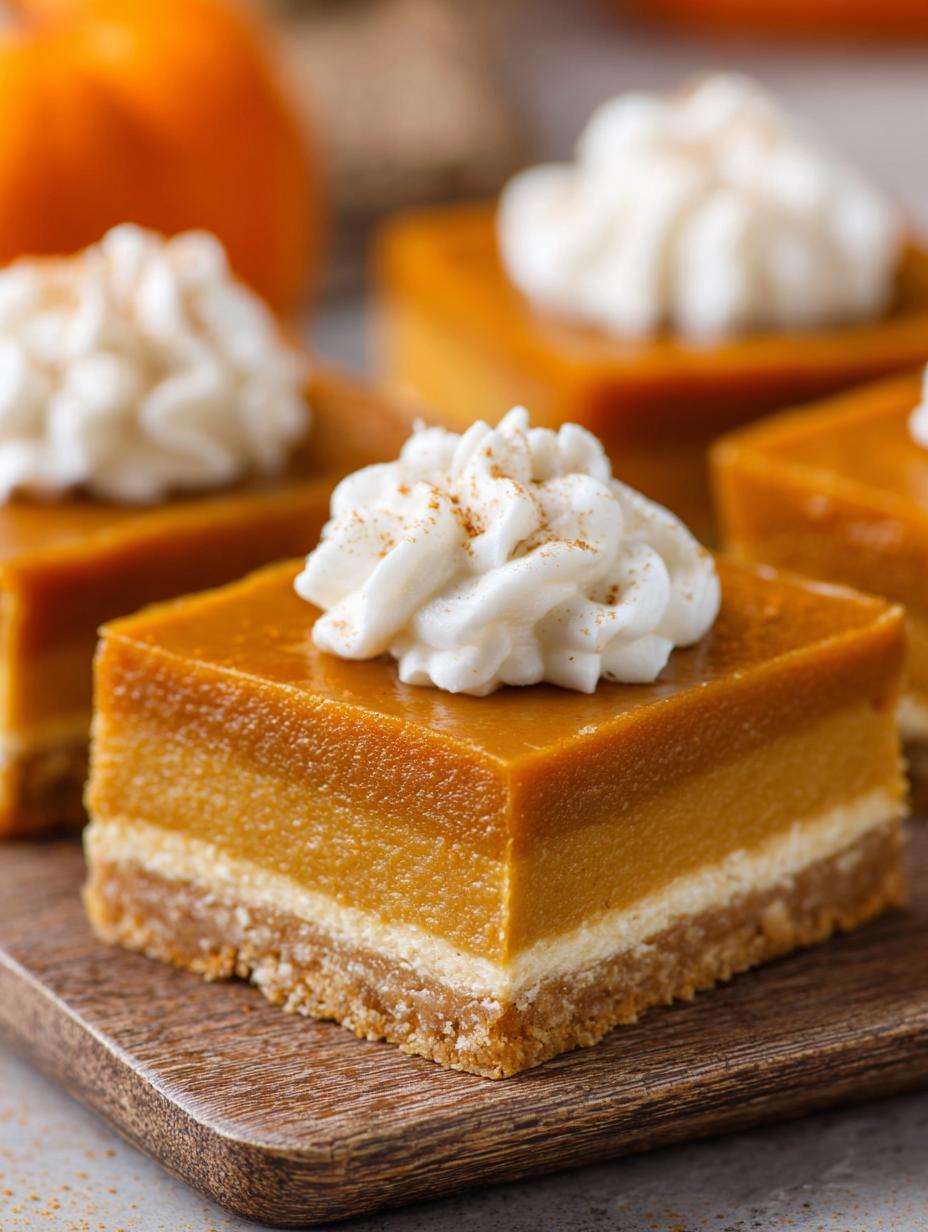 Amazing Pumpkin Pie Dessert Bars: 3 Easy Steps