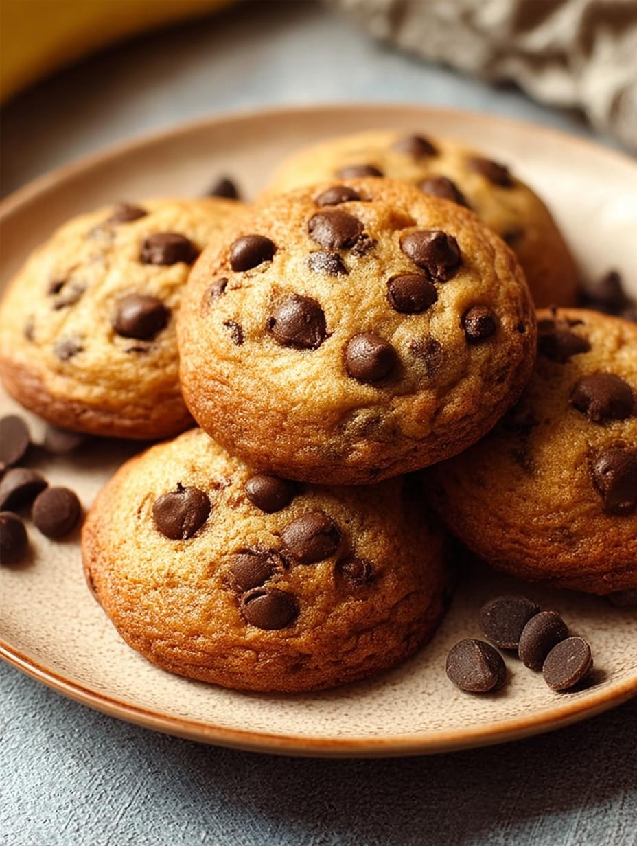 Perfect Soft Chewy Banana Chocolate Cookies