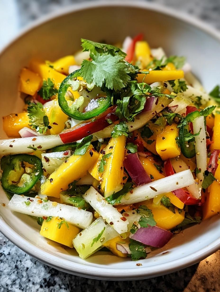 Spicy Mango Jicama Street Salad: 2 Amazing Twists - Spicy Mango Jicama Street - additional detail