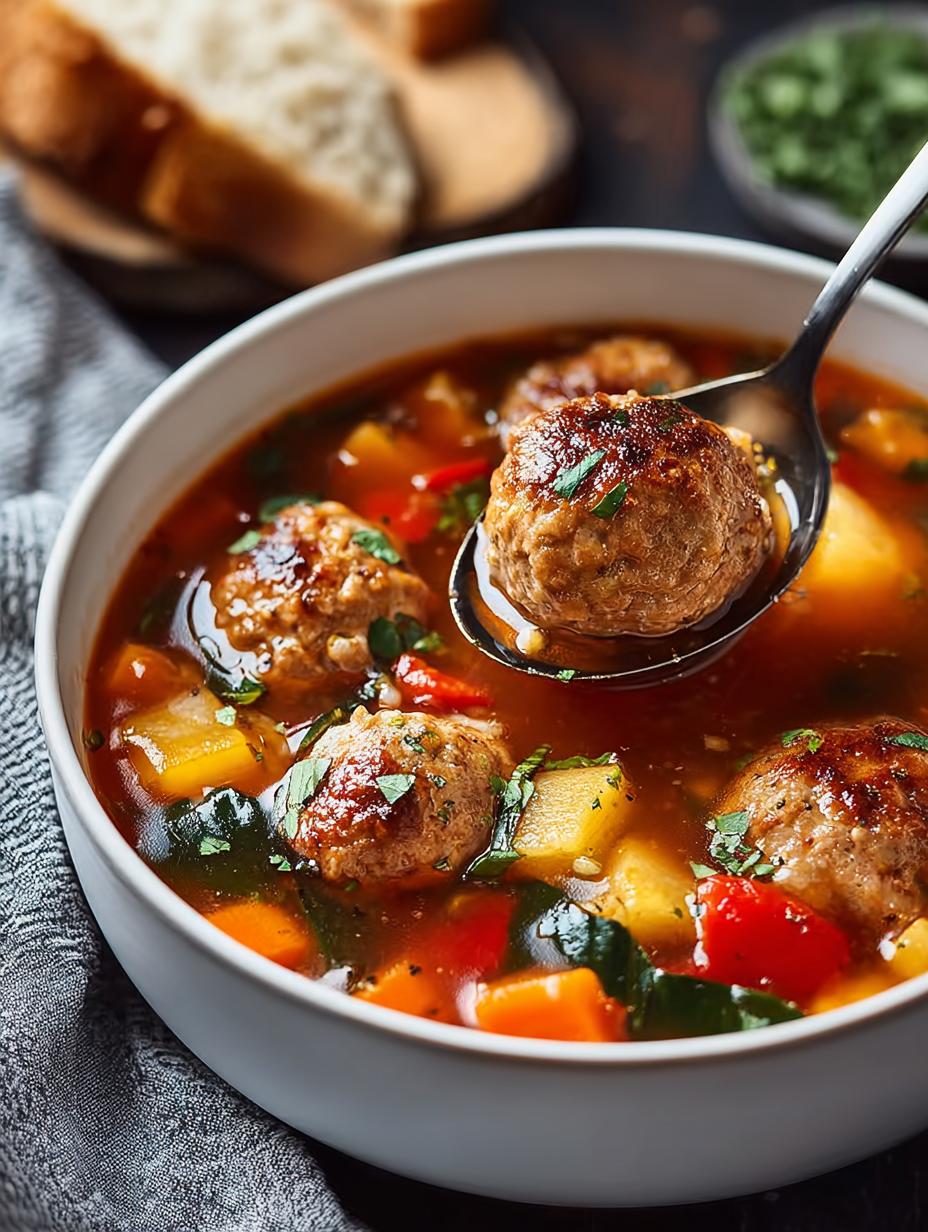 Turkey Meatball Soup: Easy Comforting 1-Pot Meal - Turkey Meatball Soup - main visual representation