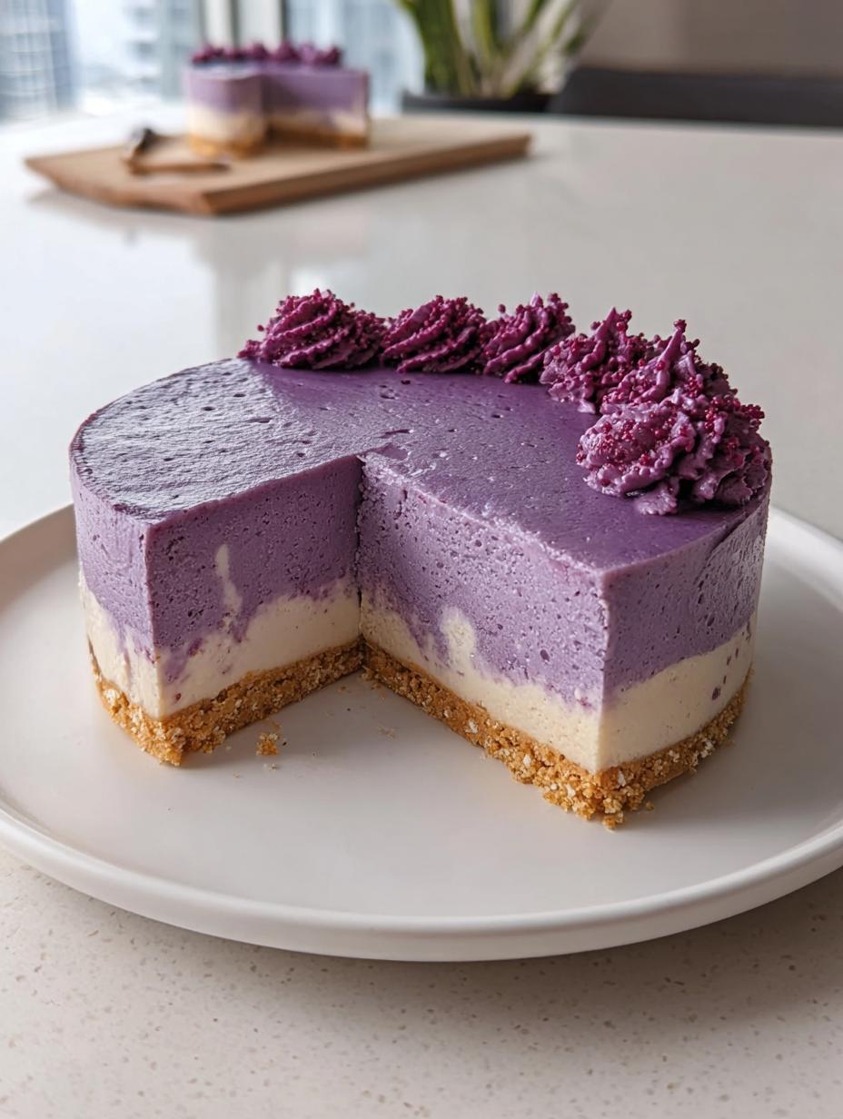 Ube Cheesecake: 1 Magic Recipe & Amazing Flavor - Ube Cheesecake - additional detail