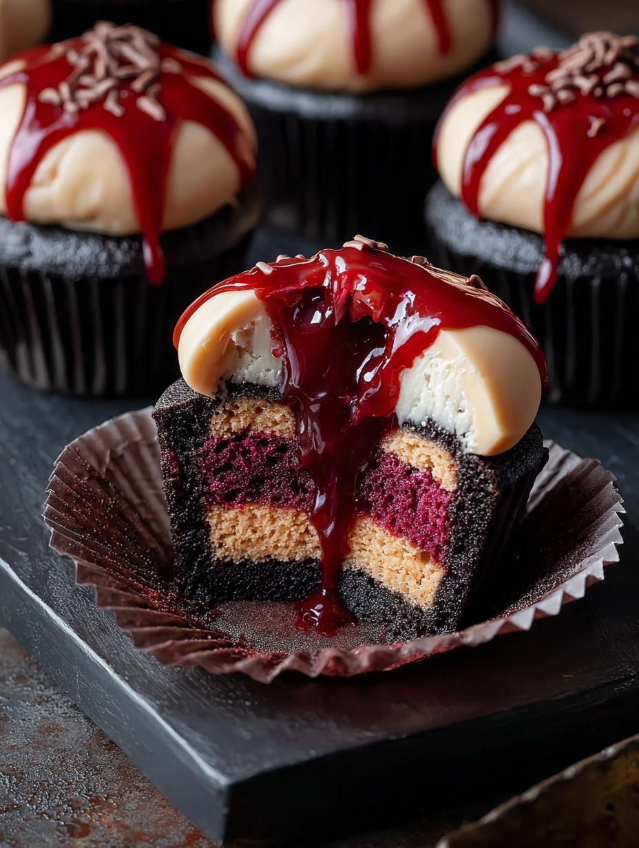 Vampire Bite Halloween Cupcakes: Shockingly Delicious! - Vampire Bite Halloween Cupcakes - main visual representation