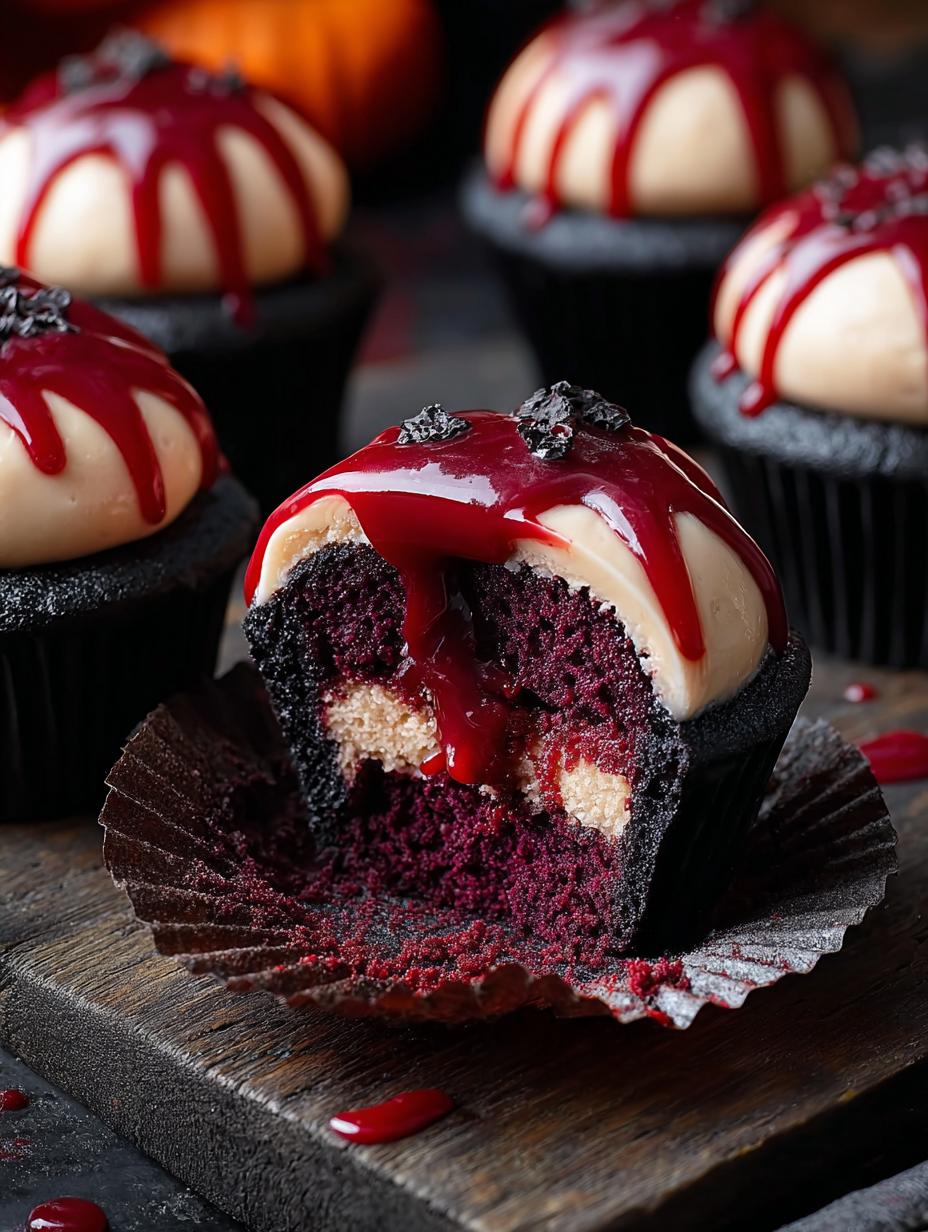 Vampire Bite Halloween Cupcakes: Shockingly Delicious!