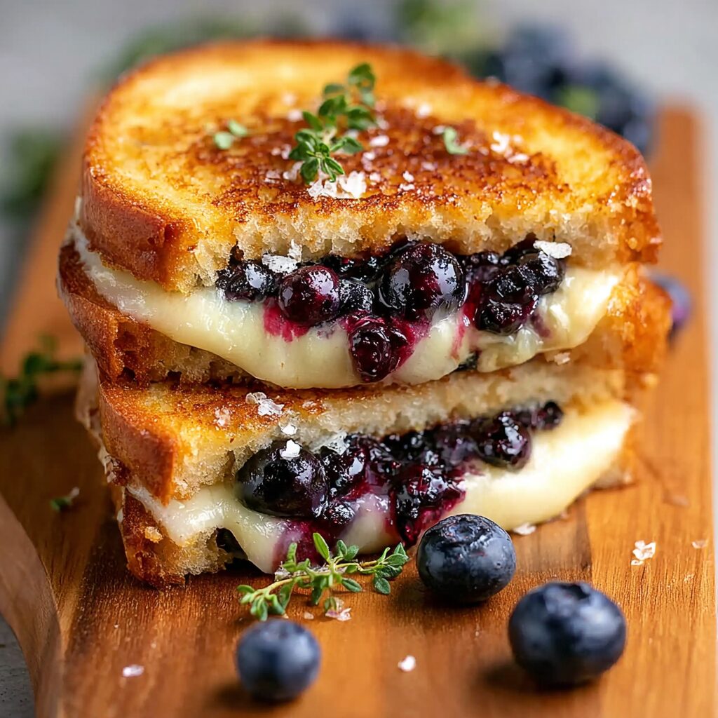 Crispy Blueberry Grilled Cheese Delight