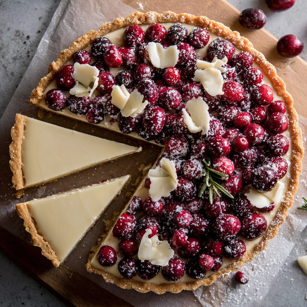 Decadent White Chocolate Cranberry Tart Recipe