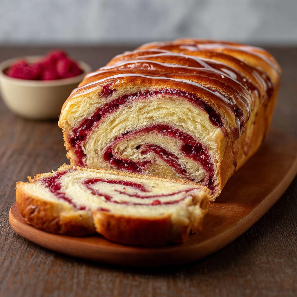 Delicious Raspberry Swirl Brioche Loaf Recipe