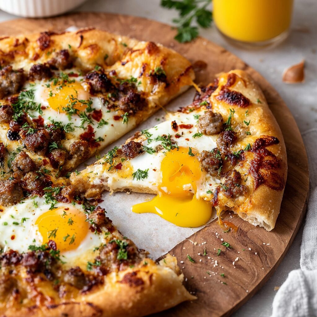 Delicious Sausage Breakfast Pizza for Weekend Mornings