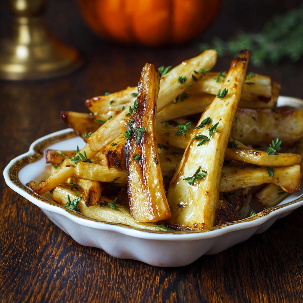Deliciously Sweet Cider Roasted Parsnips
