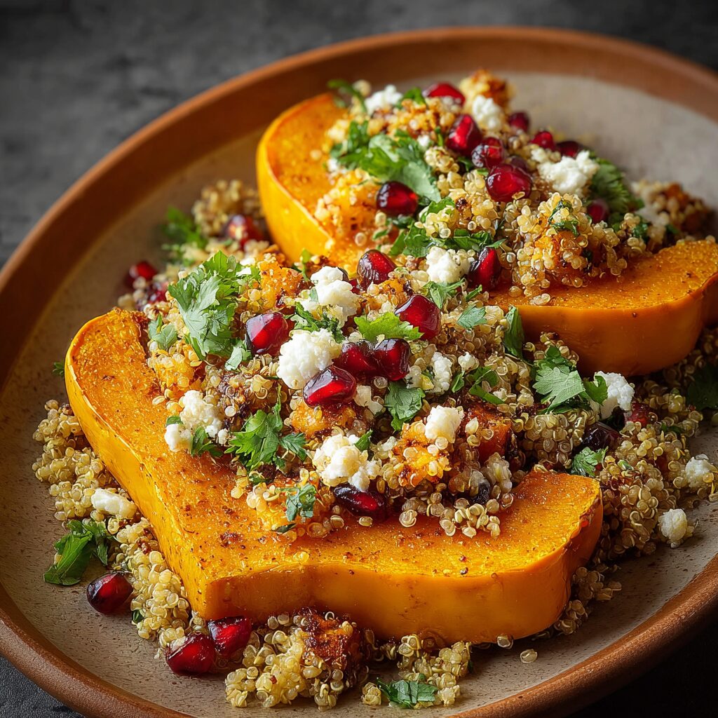 Roasted Butternut Squash with Quinoa Delight