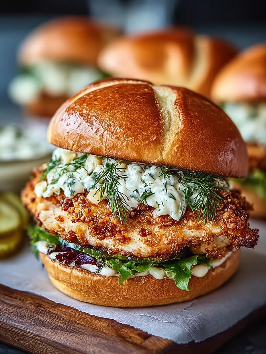 Deliciously Crispy Dill Chicken Sandwich Recipe