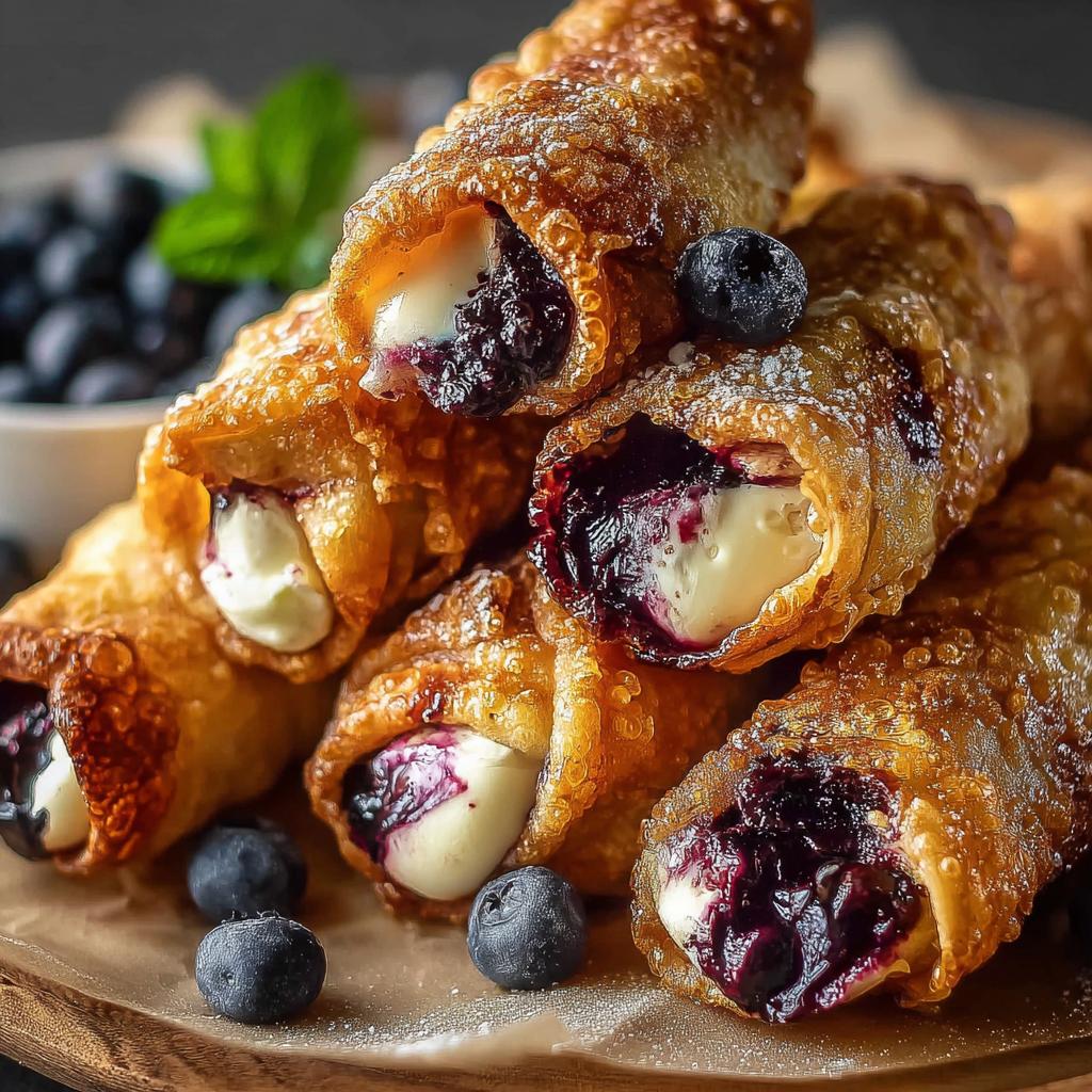 Delightful Blueberry Cream Cheese Egg Rolls