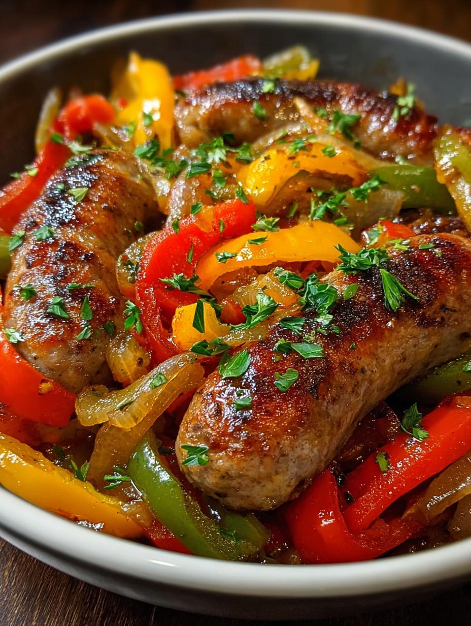 Flavorful Slow Cooker Sausage and Peppers Dish