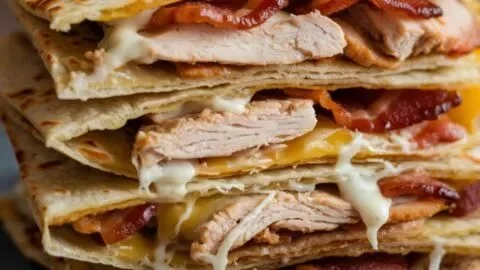 Easy Chicken Bacon Ranch Quesadilla